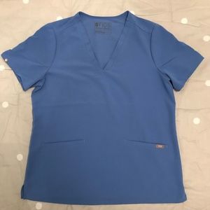 Figs - Casma ceil blue scrub top